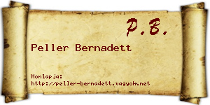 Peller Bernadett névjegykártya