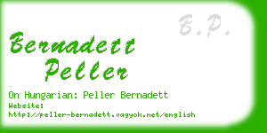 bernadett peller business card